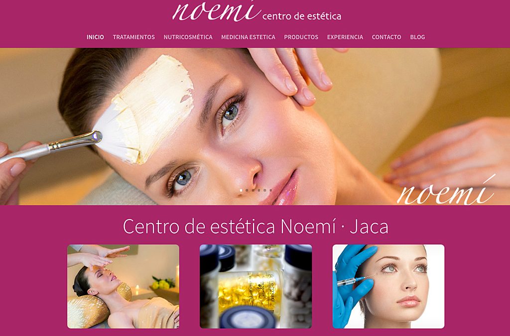 Web Centro de estética Noemí Jaca